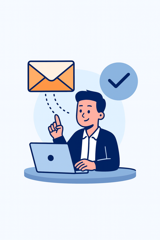 Ilustração de email marketing moderna